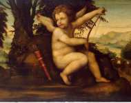 Sodoma Giovanni Antonio Bazzi Cupid in the Landscape  - Hermitage